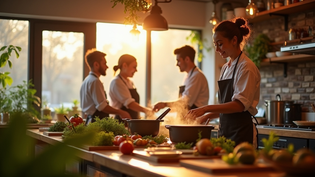 Équipe de direction en réunion dans un environnement de travail collaboratif