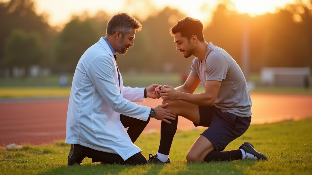 Consultation médicale du sport avec examen physique détaillé