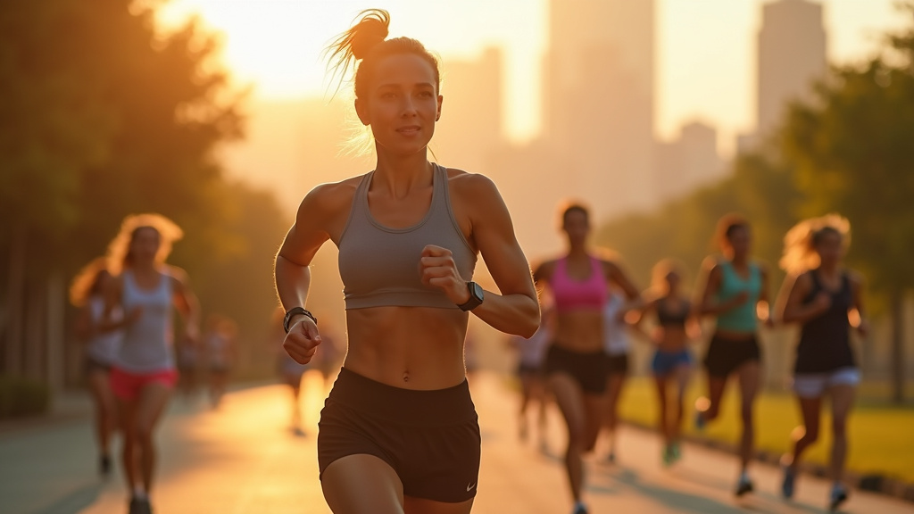 Femme en short de sport lors d'une séance d'entraînement intense