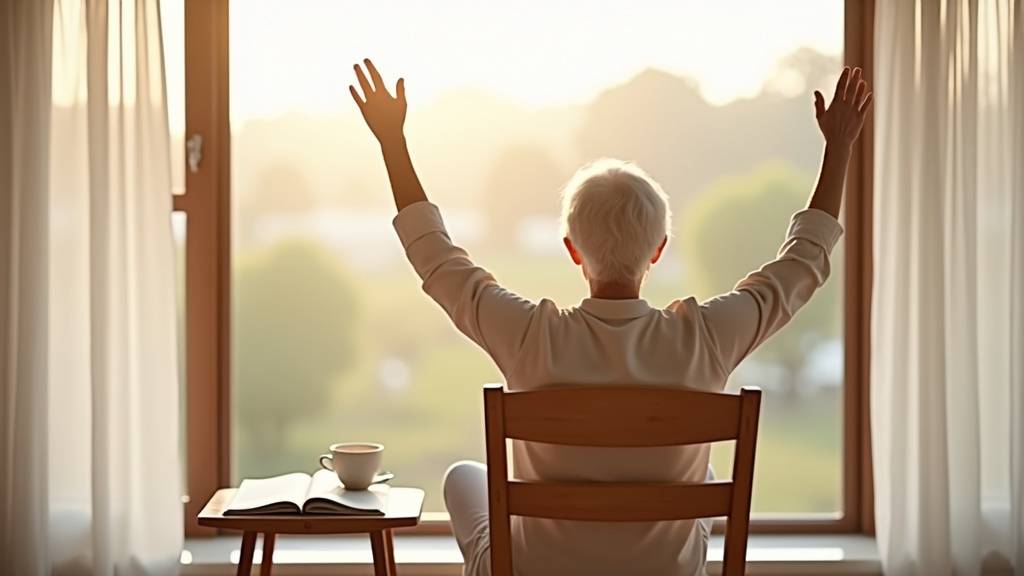 Illustration de postures de yoga sur chaise pour seniors