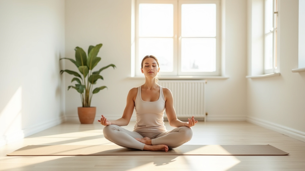 Homme pratiquant le yoga dans un parc verdoyant